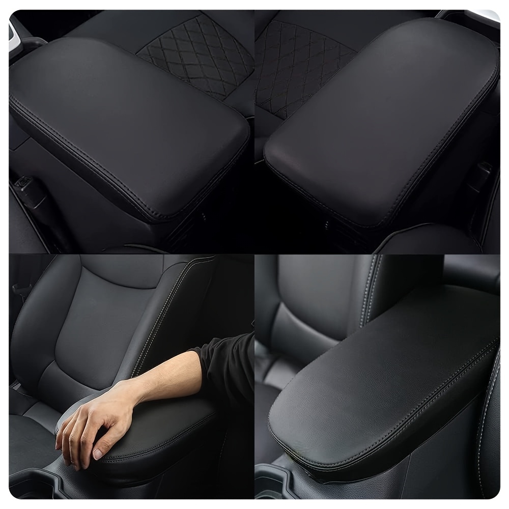 

Black Armrest Cover For 2019-2024 For Toyota Rav4 - Synthetic Rubber Protector Pad, Elbow Support Cushion, Car Interior Accessory, Car Armrest Cover