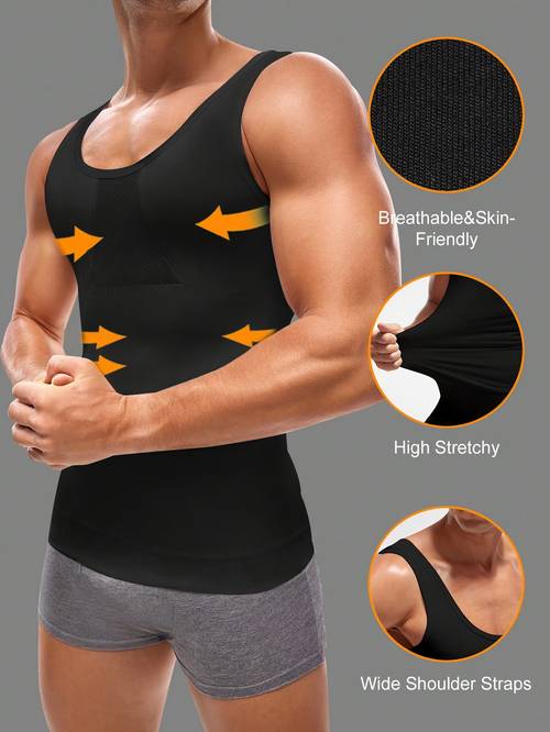 New cross-border Men color breathable and Light Beige-friendly high- shaping underwear, Men s abdominal and shaping and waisted top, invisible shaping tool for overweight people, garment, beer belly shaping garment
