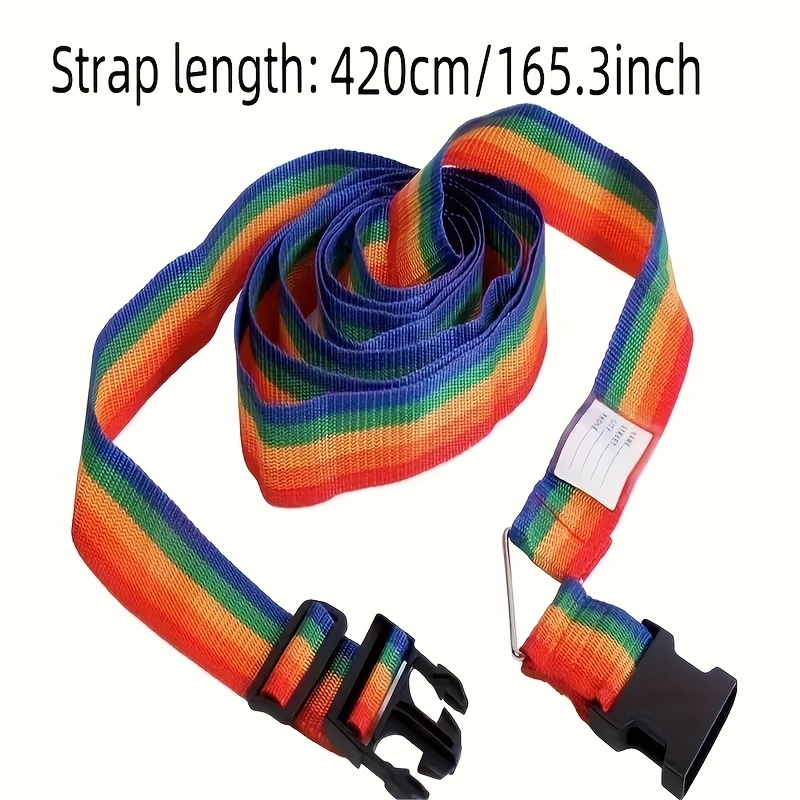 1pc cinta de resistente com fechadura por combinação - reforçada qualidade, alças ajustáveis & , tiras de nylon multicoloridas para malas, sacolas e caixas de viagem, fixação de , design , construção , para passageiros de avião 2
