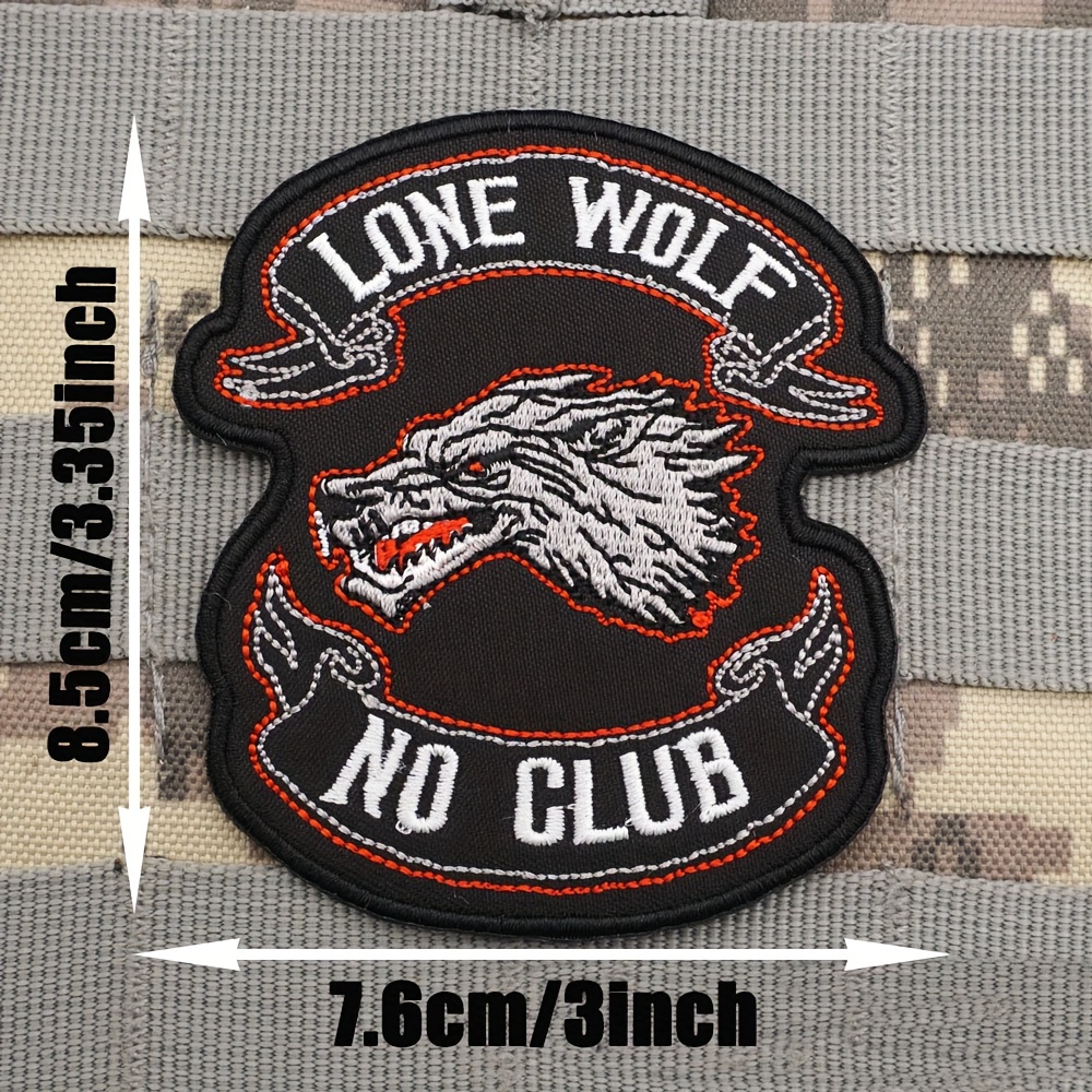 Image of A Wolf, Non-club Hook Back Embroidery Cloth Patch, Suitable For Decorating Vests, Backpacks, Hats And Clothes, Embroidered Patch Badge, Gift Item, Ideal Birthday Present