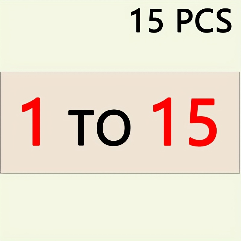 Image of 15pcs Numbered 1-60 Metal Labels With Keychain - Round Digit Tags Suitable For Packaging, Dorm Room Keys & Numbering - Identification Labels (no )
