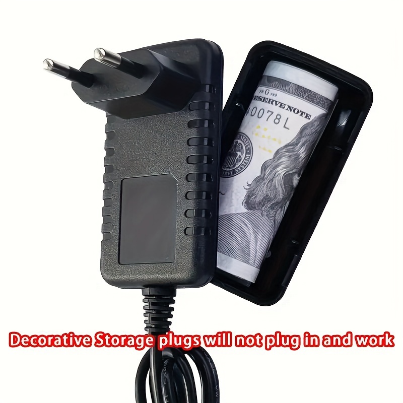 

stealthy" 1pc Decorative Hidden Storage Plug - Perfect For Money, Medicine & Pills | Contemporary Simulation Charging Design