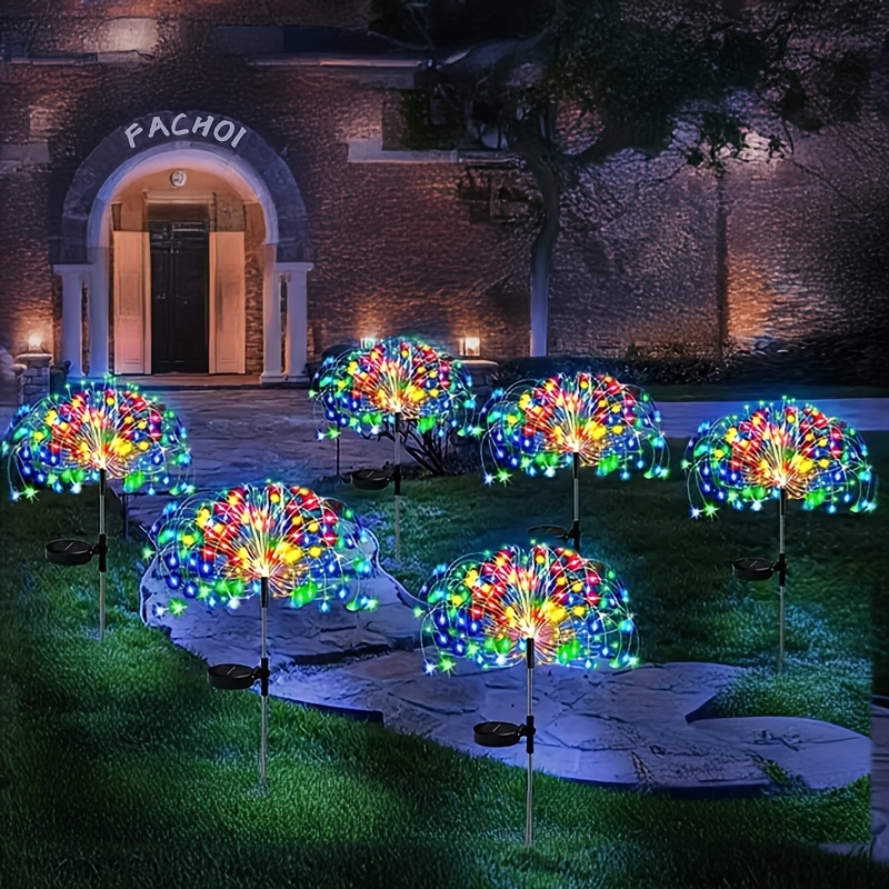TEMU 420led Solar Garden Lights Solar Firework Lights, 8-mode Lighting Solar Lights Outdoor Intelligent Light Smart Sensor Switch For Garden Patio