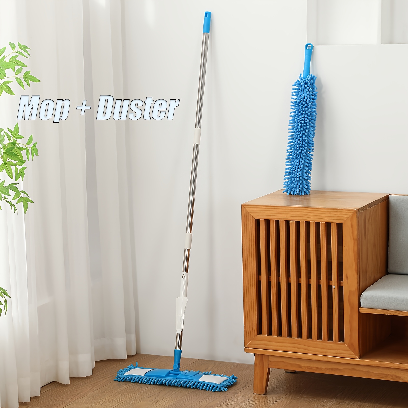 3lü şönil mop ve toz alma seti oturma odası yatak odası ve - Temu