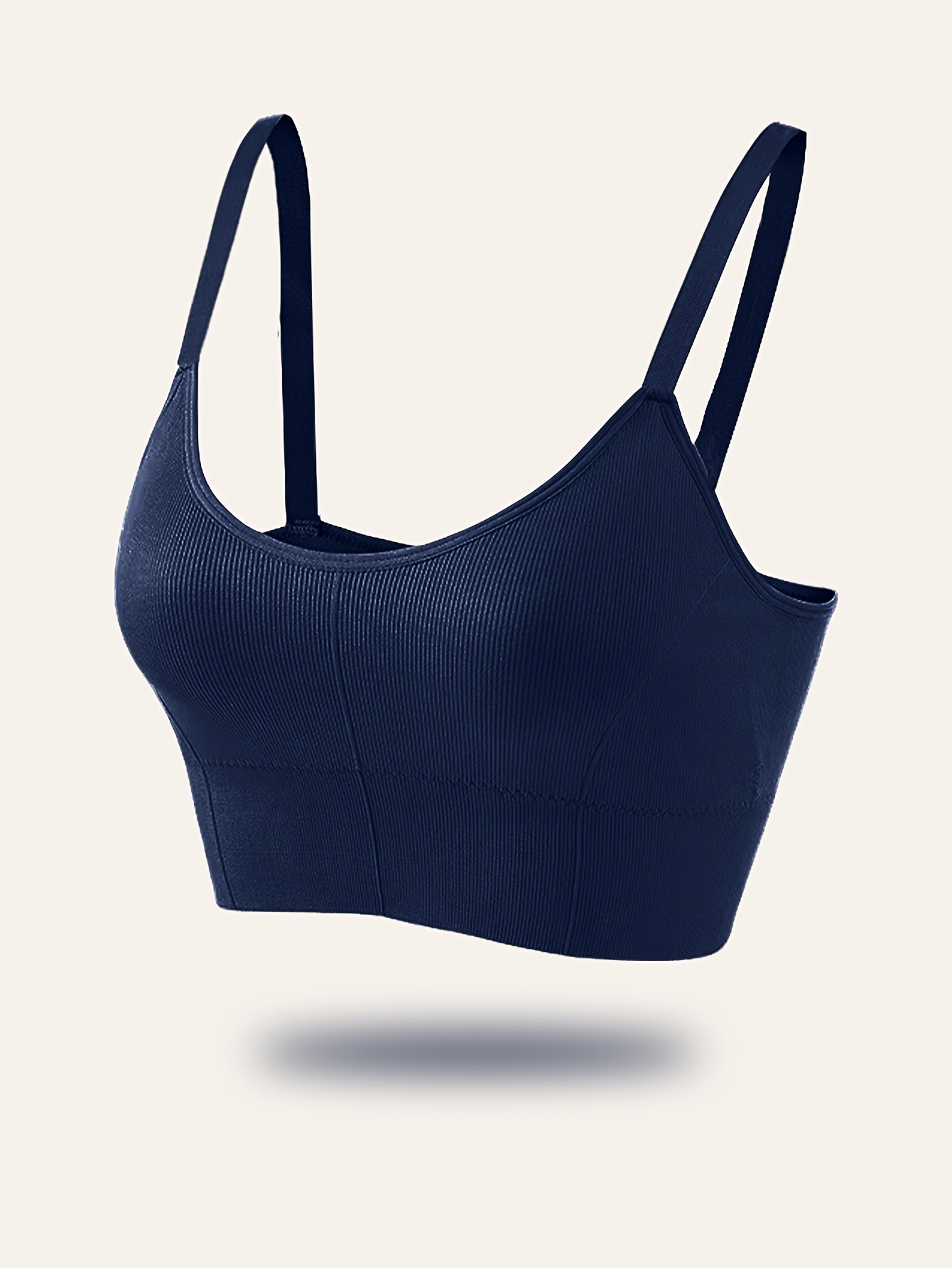 Single Pack 1XL-4XL Women's Plus Size Solid Earth Tone Bra with Removable Pads and Adjustable Straps, Pullover Style Bra in 5 Colors for All Seasons