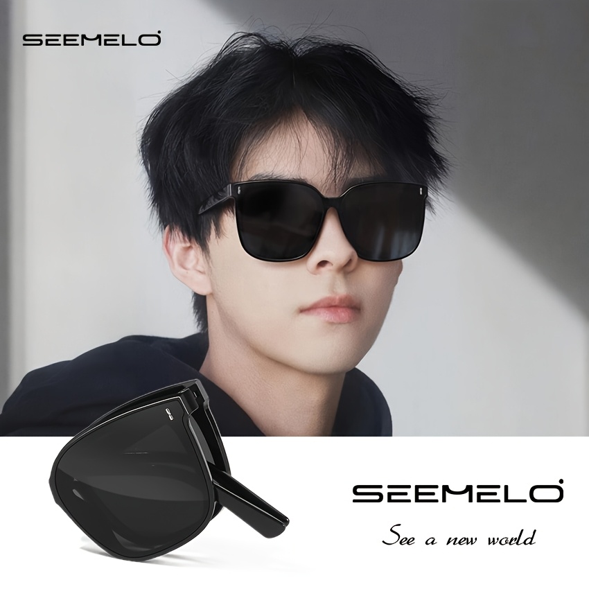 TEMU Seemelo Unisex Foldable Sunglasses Fashion Large Frame Sunglasses Uv400 Protection Polarized Sunglasses Eyes Protection Eyewear Sunglasses For