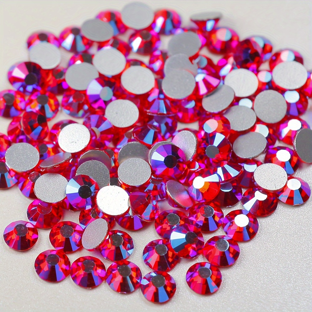 

Ss20 1440 Pcs Light Siam Ab Glass Flatback Rhinestones Non Hotfix Flat Back Glass Stones For Nail Art, Tumbler Cup, Shoes, Diy Crafts, Bling Project