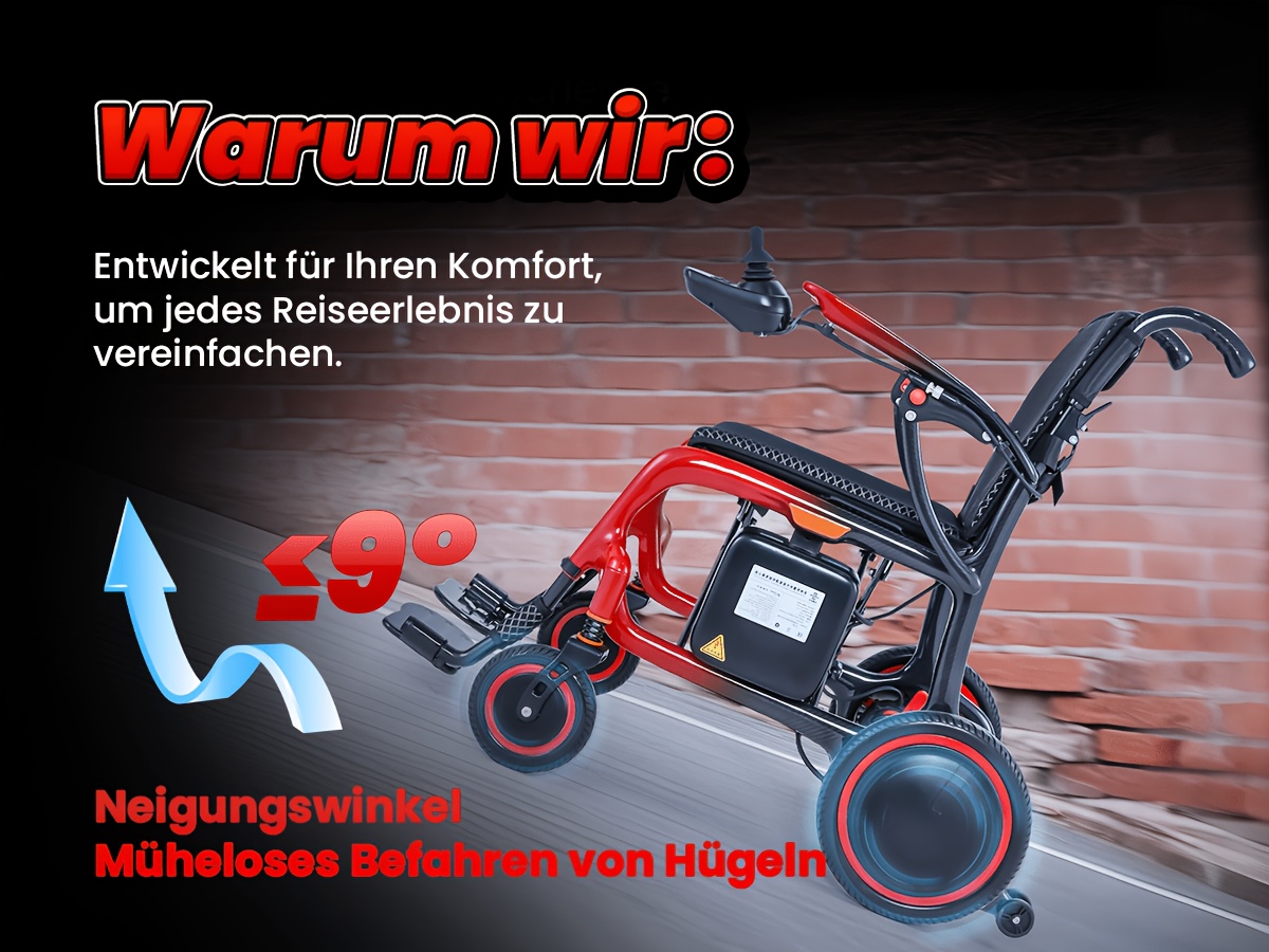the 2026 foldable carbon fiber electric wheelchair weighs 13 75 kg has a   load of 120 kg and   with a 24ah battery 2 12 with a range of 48 km it   with a backpack dust cover and a double layer thickened anti   cushion Product details 12