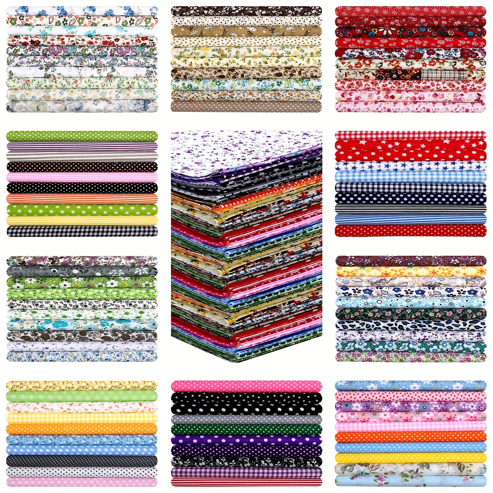 

500pcs 4 X 4 Inches Fabric Square Pre Cut Quilt Squares Fabric Bundles Patchwork Fabrics Floral Printed Square Patchwork Fabric Quilting Fabric For Diy Craft Sewing Clothing Accessory