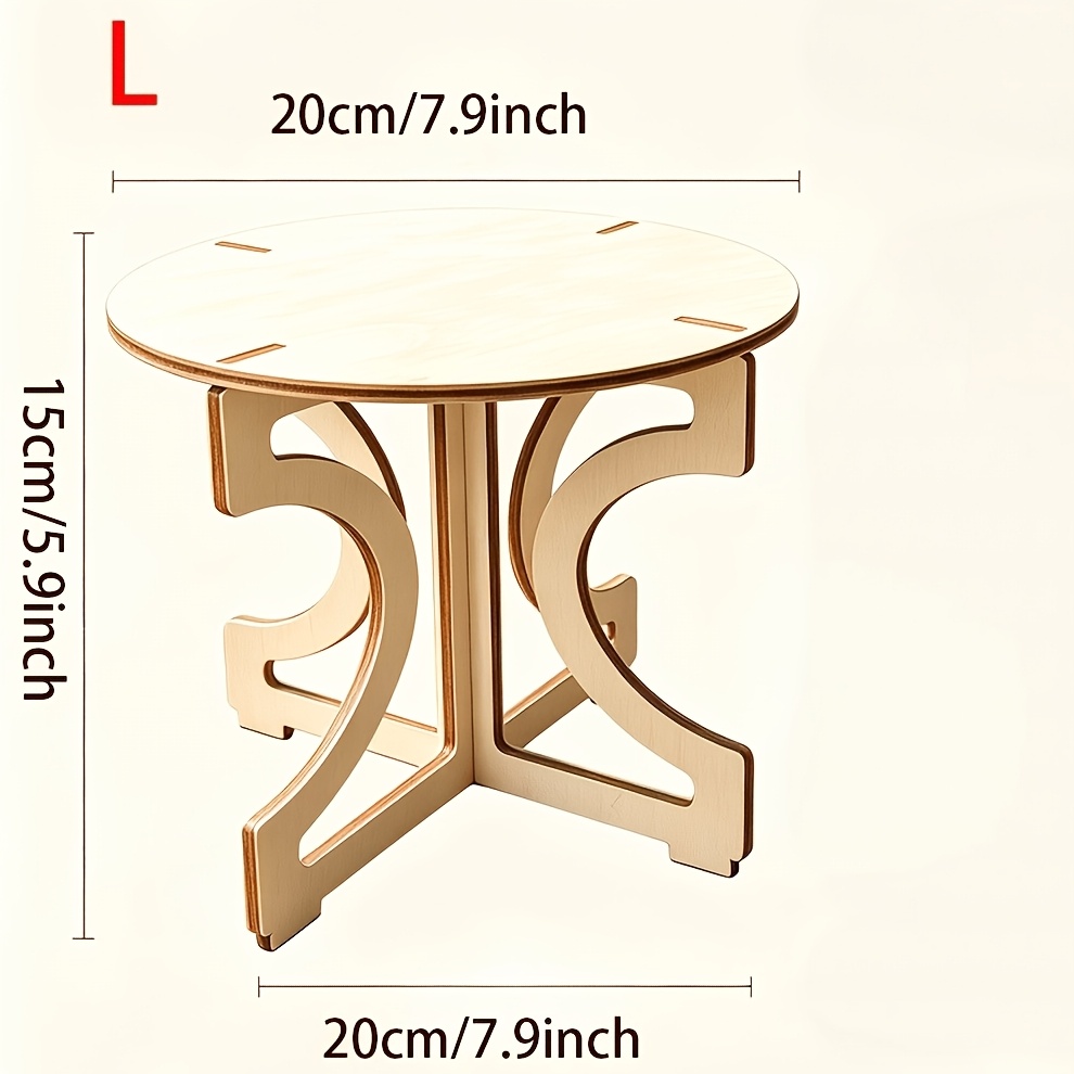 TEMU Nordic Style Wooden Flower Stand, Assembly Plant Stand, Desktop Greenery Display Stand, Bracket, Potted Plant Decorative Base. Home, Office,