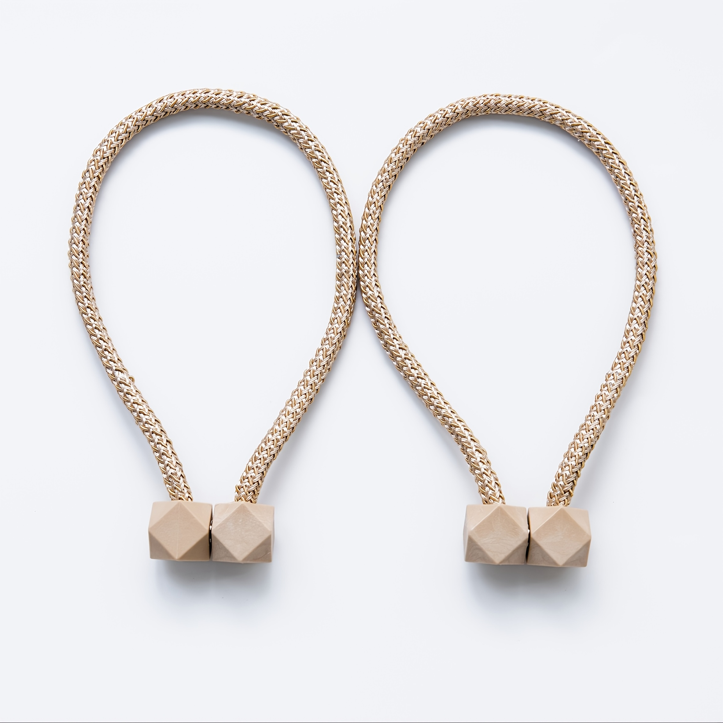 2pcs, Curtain Cube Magnetic Tiebacks, Style, No Drilling Or Installation Required, 2pcs Per Pack