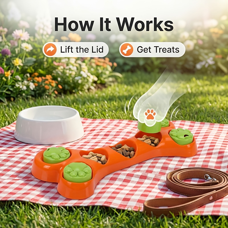 Dog Toy, Dog Chewing Toy, Bone-Shaped Dog Feeder Toy, Hiding Snacks And Playing Games, Interactive Puzzle Feeding Dish, Hiding Food And Solving Puzzles to Exercise Brain, Slow Feeding to Prevent Vomiting And Flatulence