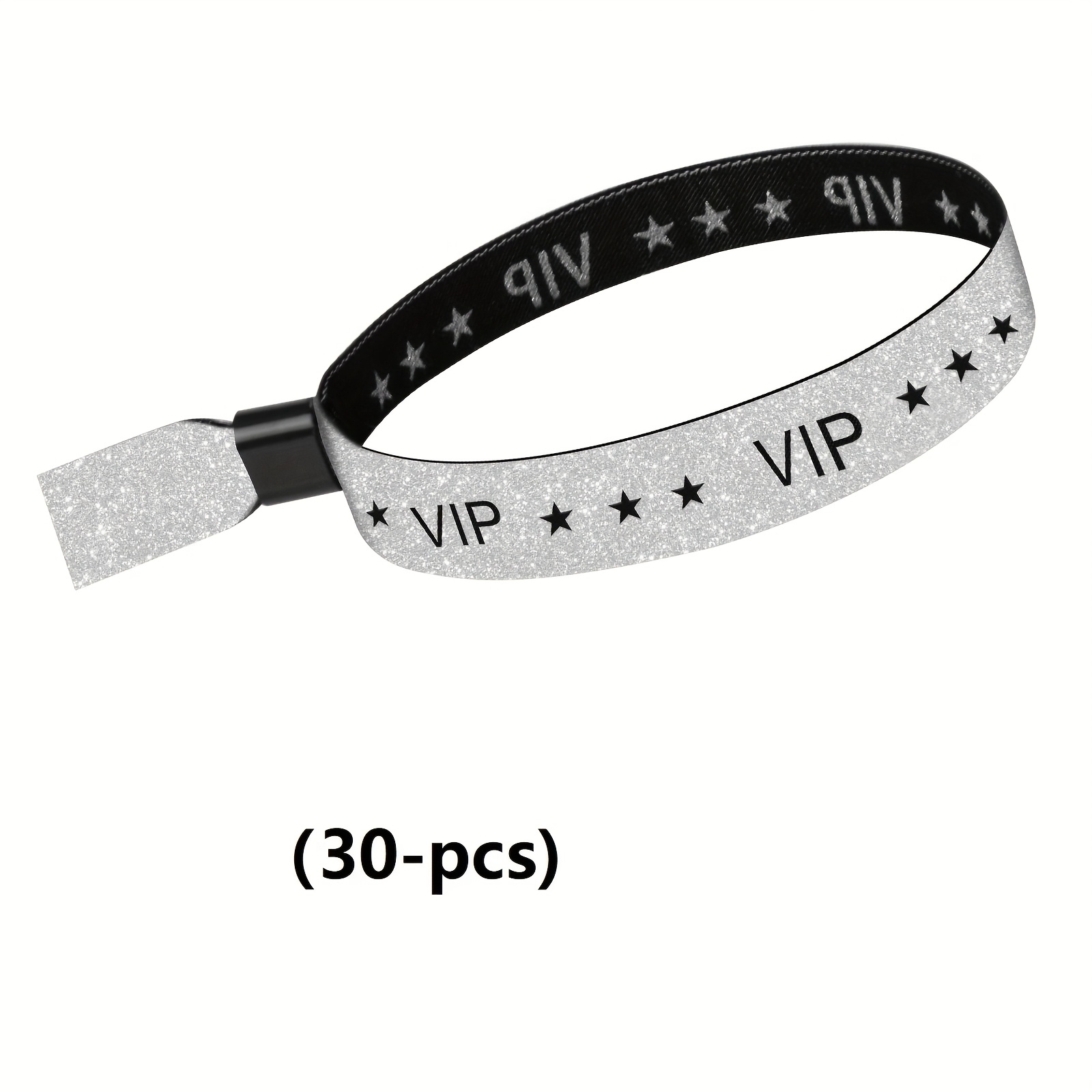 TEMU 30 Wristbands With Sparkle - Adjustable Wristbands For Weddings, Parties, Concerts, And Festivals - Durable Bands For Customer And Staff