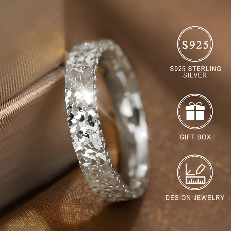 925 Silver Broken Ice Starlight Ring Couple's Matching Gift