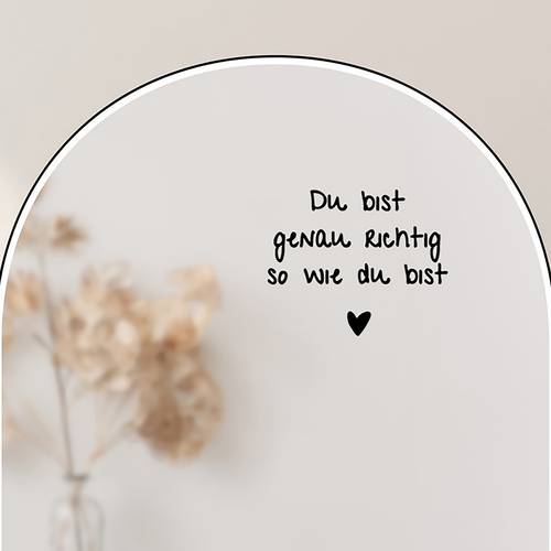 inspirational you are right waterproof decal positive sticker for bathroom makeup door or window decor with heart accent
