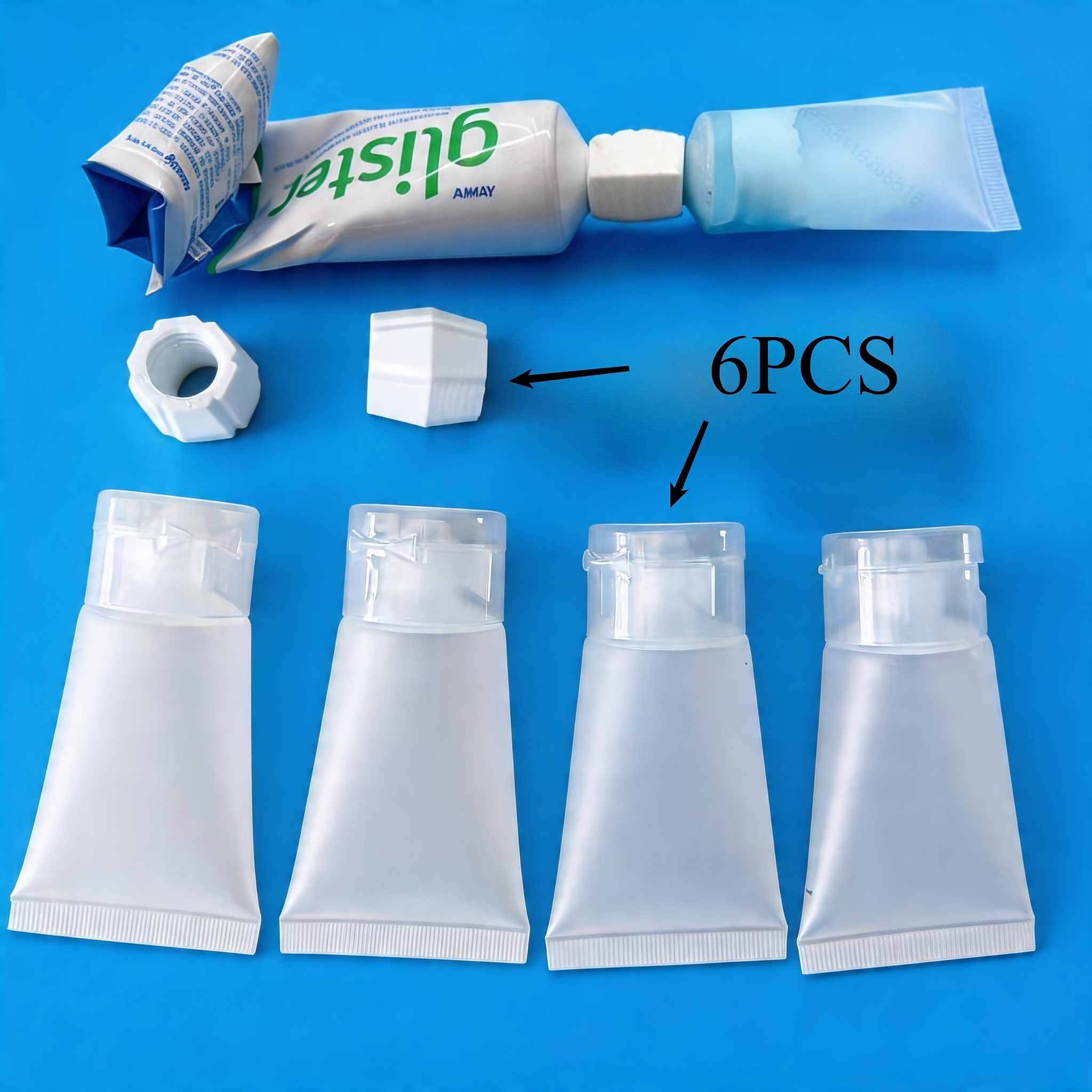 TEMU 3/6pcs 30ml Travel Bottle + Bottle Adapter, Travel Toiletry Set