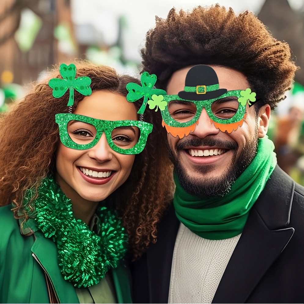 IRISH SHUTTER SHAMROCK GLASSES ST PATRICK'S DAY PARTY EVENT
