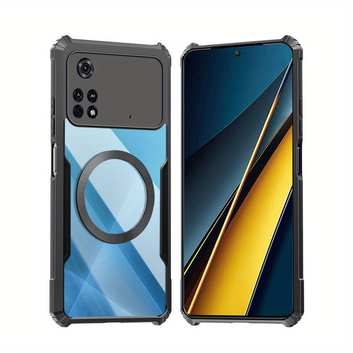 TEMU Compatibile con Xiaomi Poco X4 Pro 5G Custodia per Telefono con Magnetica, Custodia Antishock, Morbida, Retro in Acrilico , Protezione per