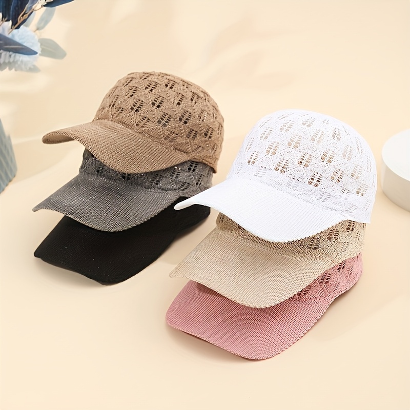 lightweight womens summer baseball cap breathable mesh sun  display picture 3