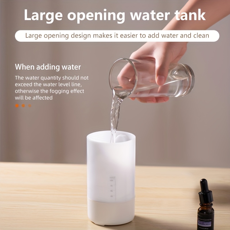 Essential Oil Diffuser Humidifier for Use, Silent Operation with Visible Water Level Indicator 7-color Magic Lights, USB Interface, Automatic Power-off Protection Ideal for Offices/bedrooms/dorms/RV