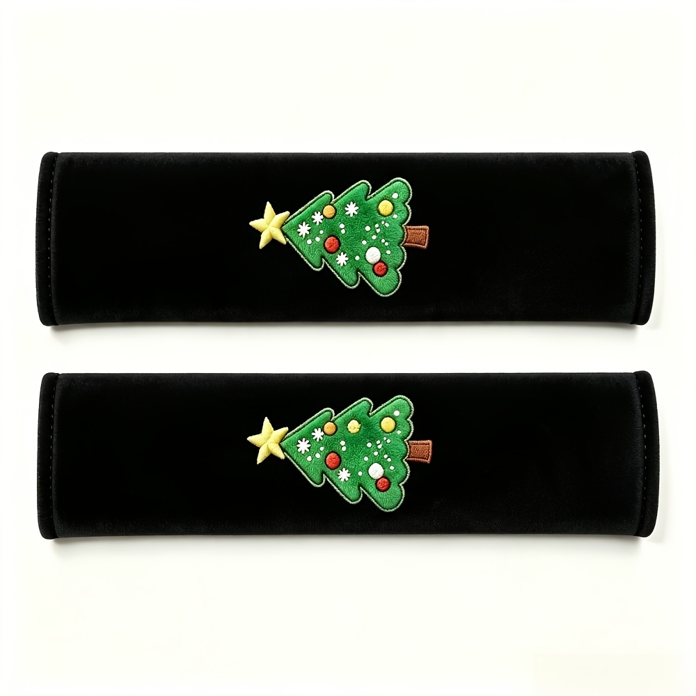 TEMU 2pcs Christmas Tree Car Seat Belt Cover / Seatbelt Shoulder Pad / Car Interior Decor / Christmas Car Accessories