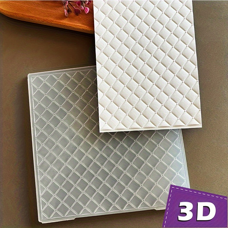 

3d Embossing Folder 2024, Clear Plastic Craft Tool, Diy Scrapbooking Material, Album & Card Background, Rectangular 3d Design, Embossing Machine & Tool, Building Theme