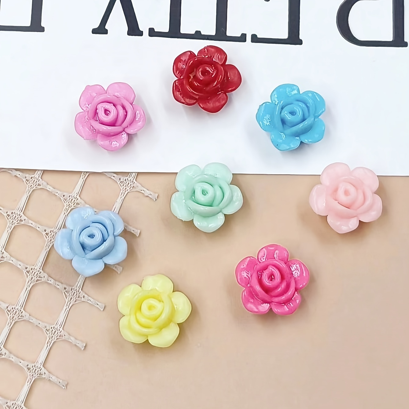 16/32pcs Rose Beaded Additions for Fashionable Boho Jewelry