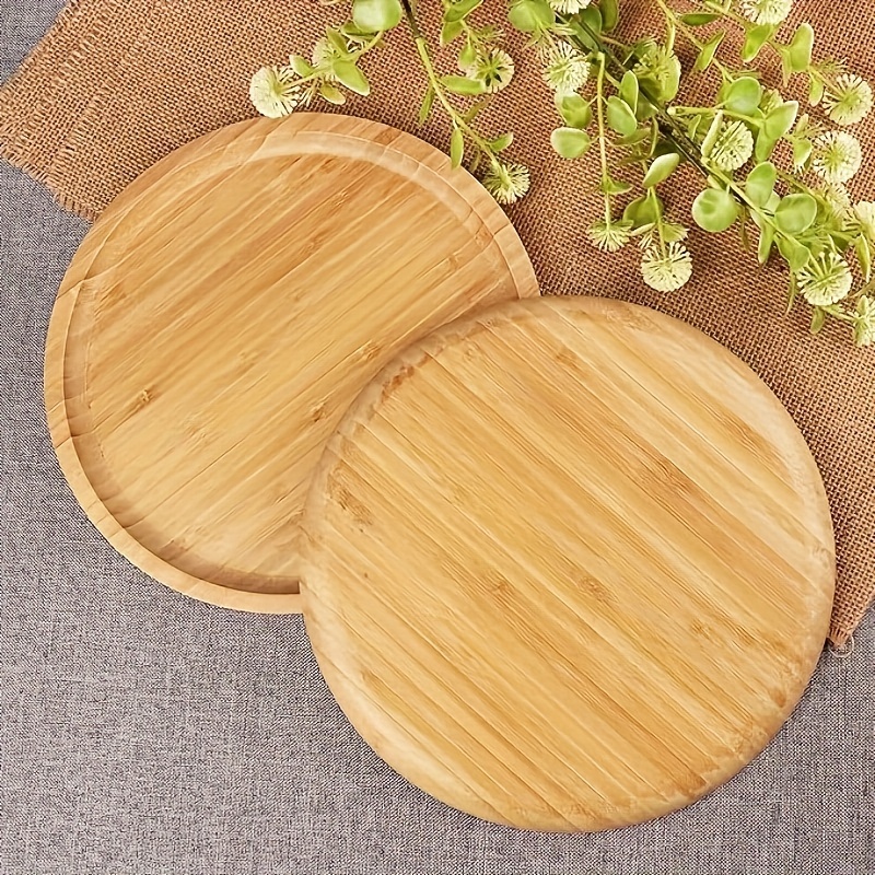 

Bamboo Serving Trays For Food, Heat Resistant And Durable Wooden Pizza Plates, Sushi Platters And Cutting Boards For Home And Restaurant Use