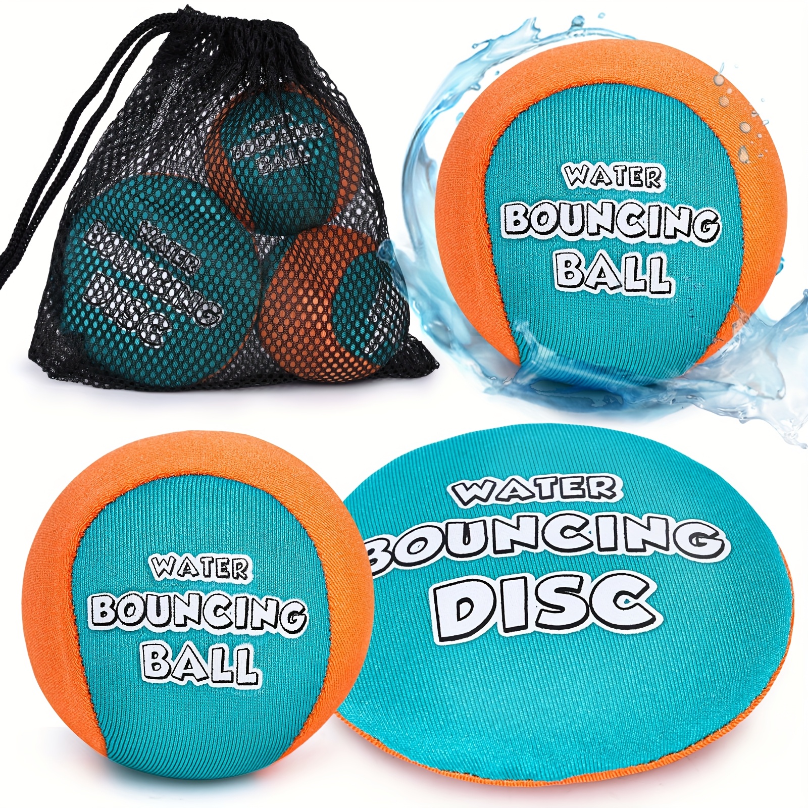 Ryaco Leap Ball Water Skipping Ball Pool Balls - 4 Pack Bouncing Beach Ball For All Ages - Extreme Water Bathing Fun With Your Friends