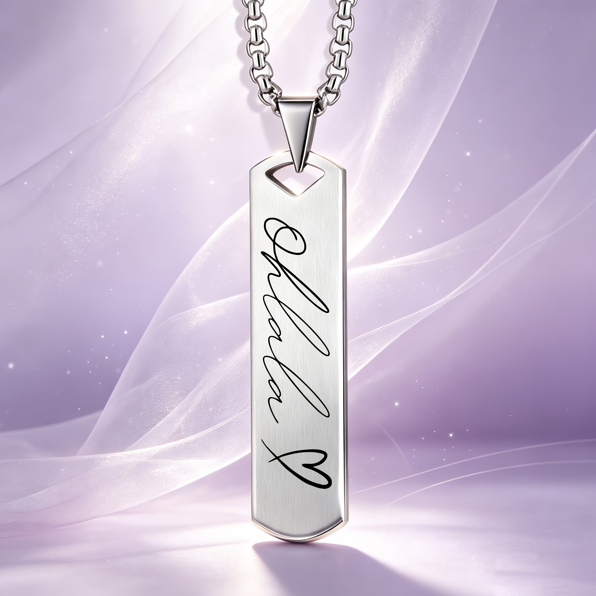 Women's Creative Minimalist Font Design Pendant Necklace