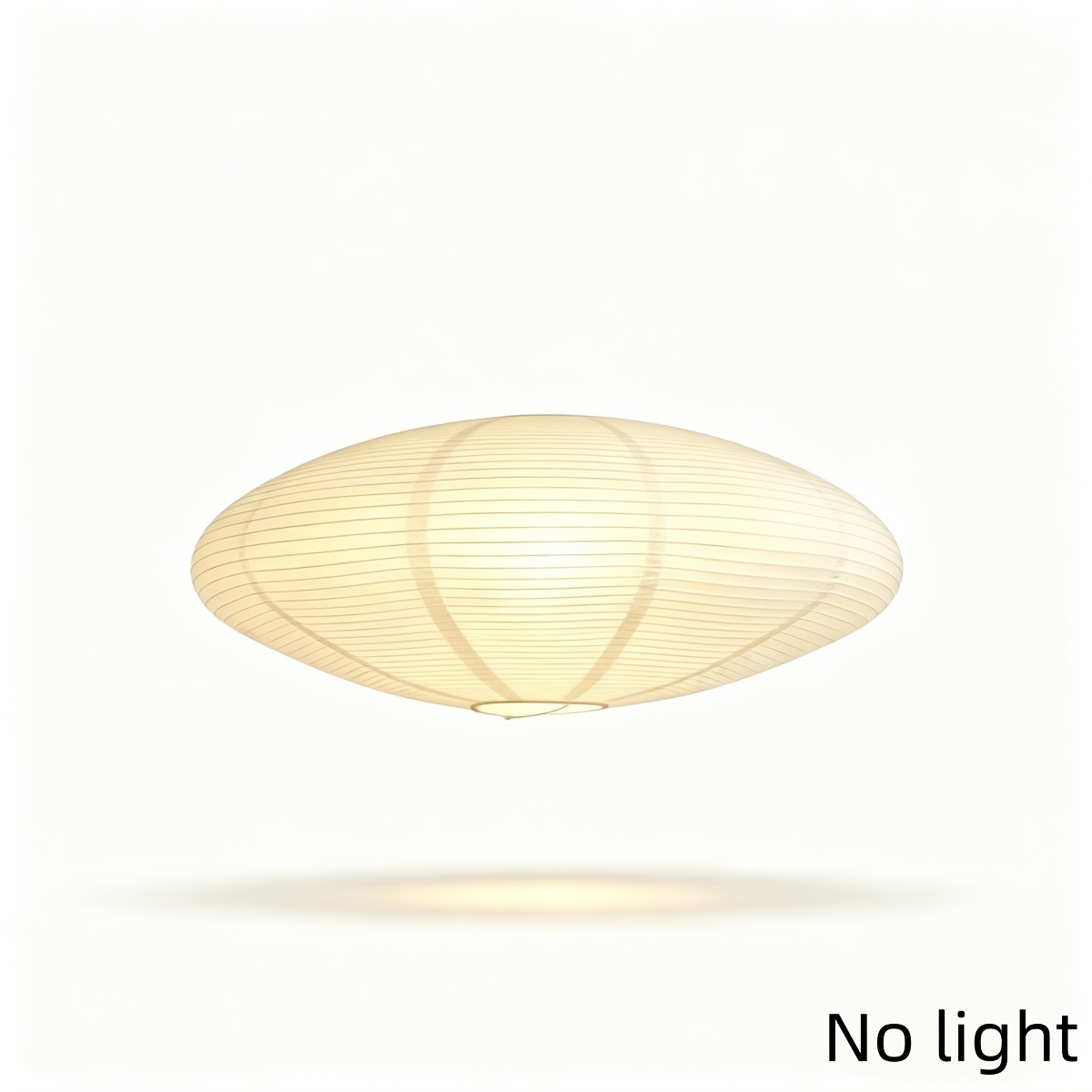 TEMU 16-inch Beige Oval Foldable Rice Paper Lantern, Hanging Paper Lantern Lampshade, Minimalist Japanese Paper Lantern For Living Room Bedroom