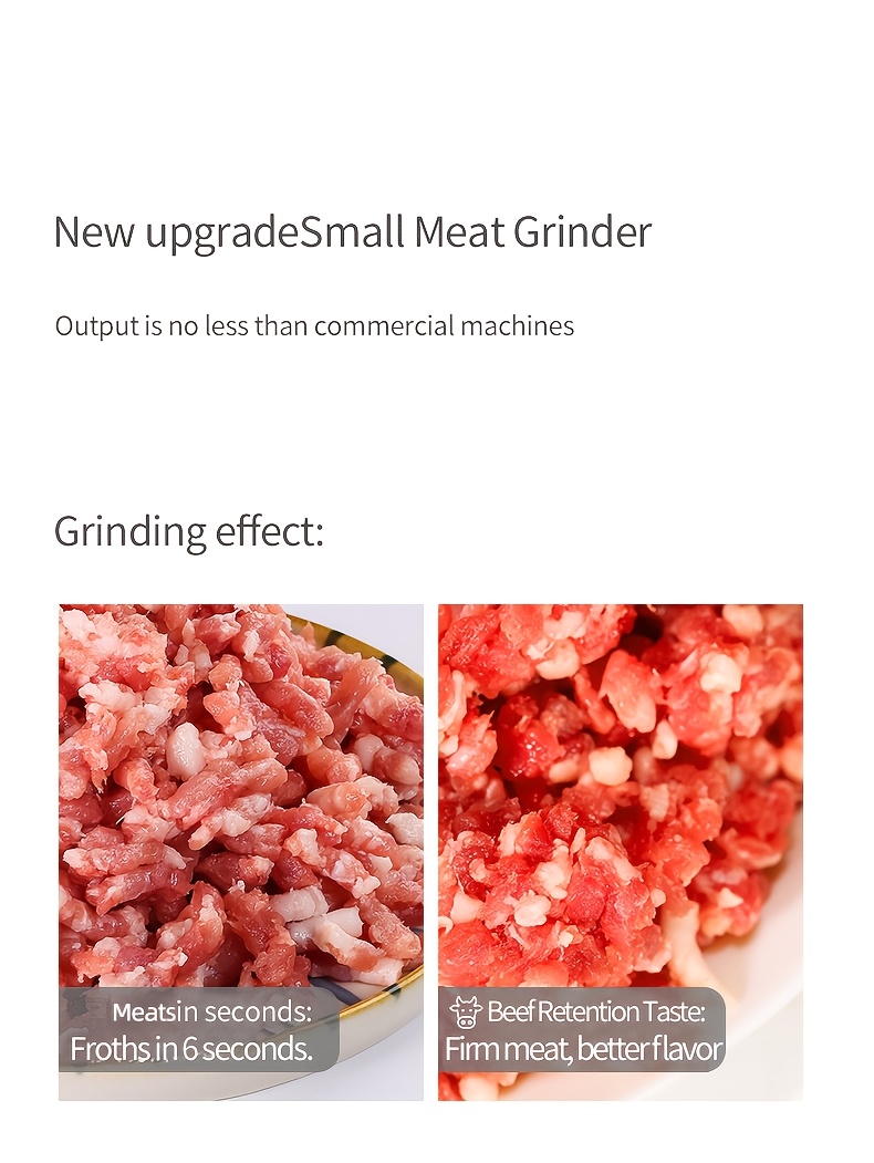 versatile wireless meat grinder usb rechargeable 600ml multi function food processor juicer ice crusher with 19000 rpm motor     for home kitchen   grinder for kitchen office food prep transparent kitchenware metal grinding blades Product details 3