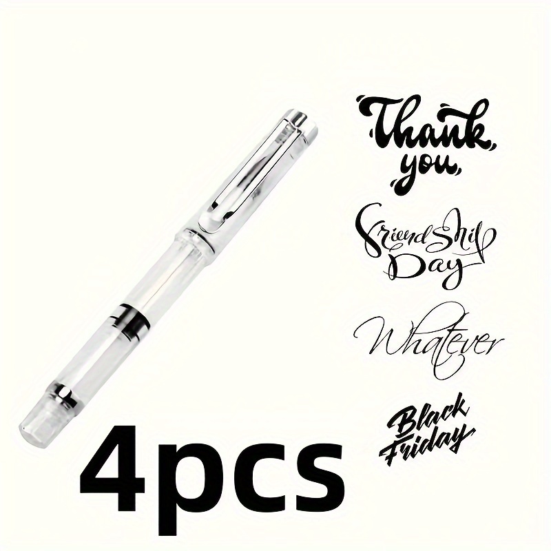 2/4pcs Pen Calligraphy Brush Pens, For Hand Lettering, Art Drawing, Sketching, Scrapbooking, Journaling -for Professional Artistic Use.