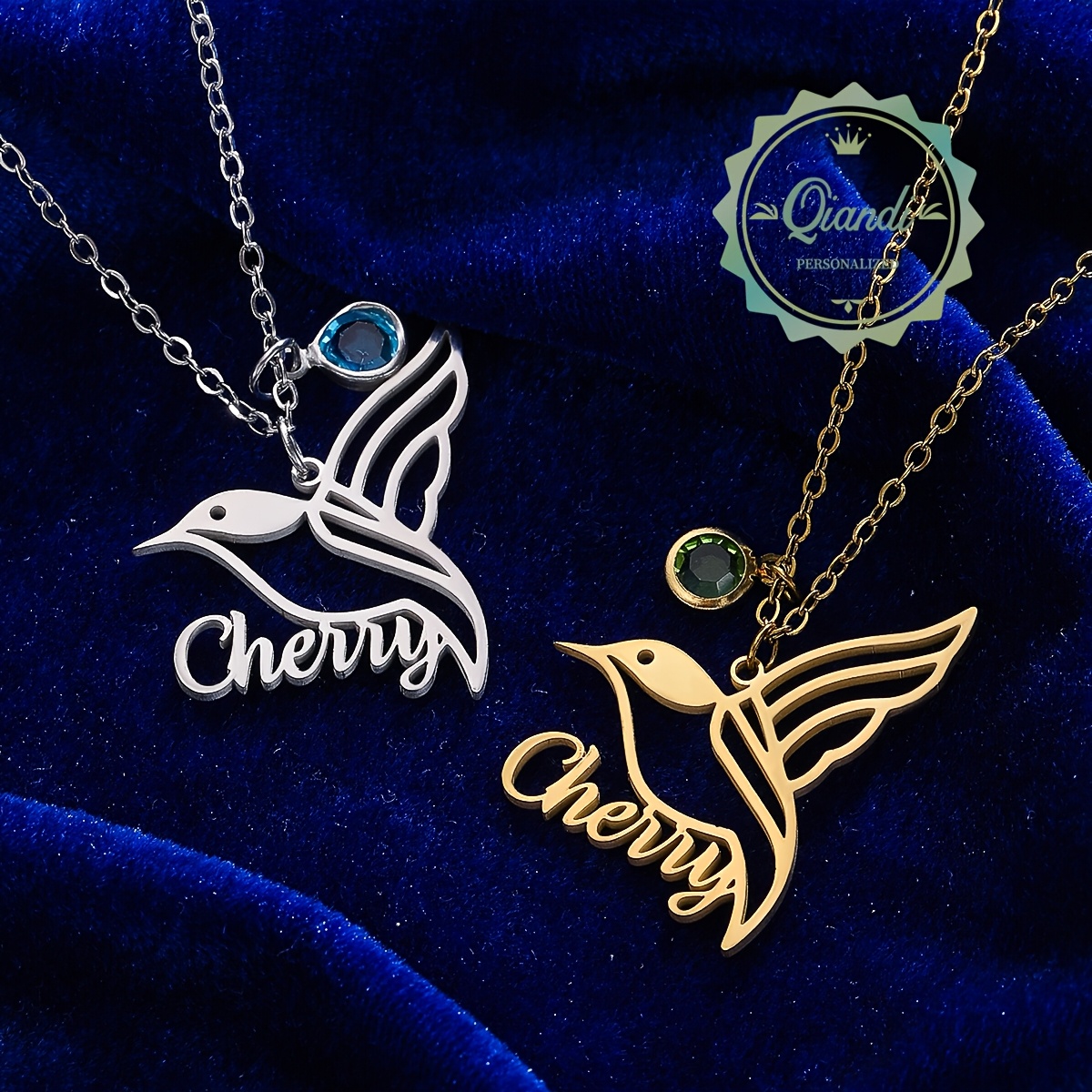 Women's Colorful Hummingbird Inspired Necklace