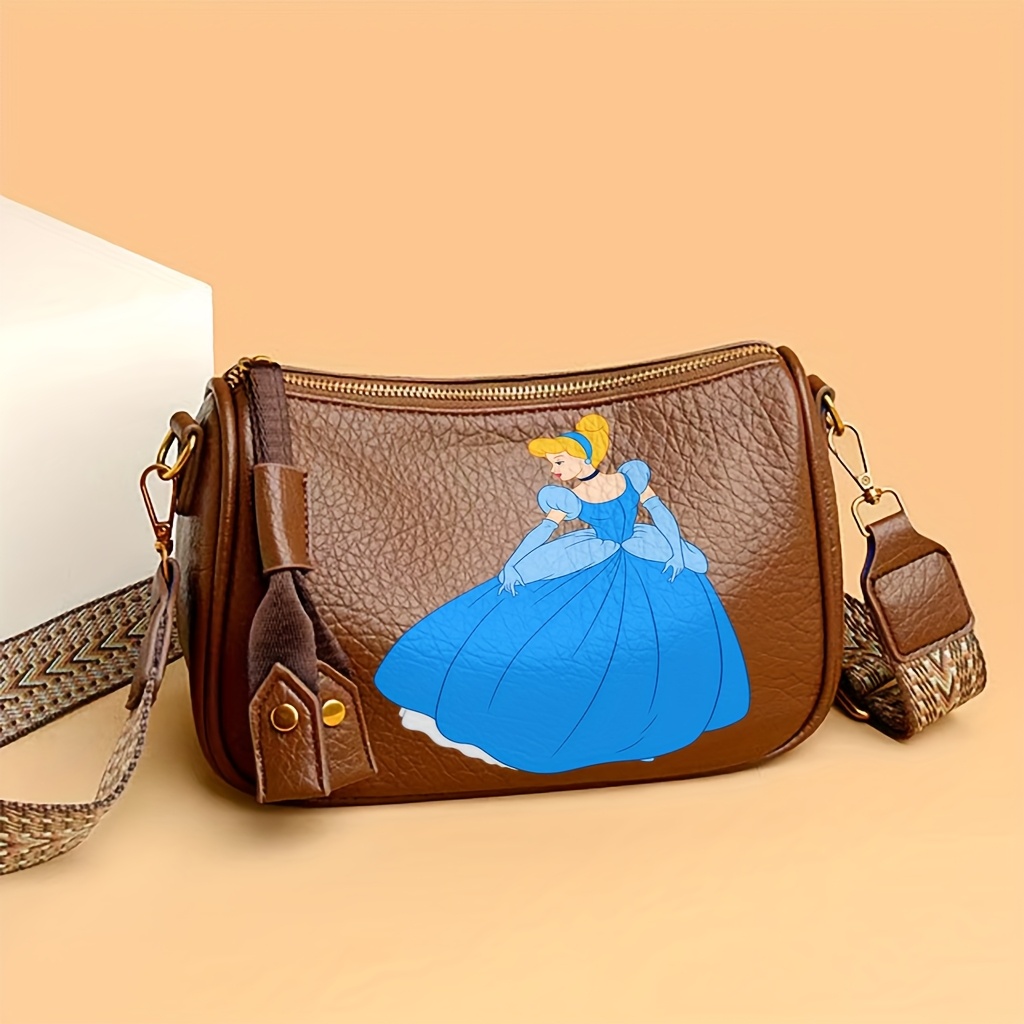 Small Crossbody Bag For Women - Wide Strap, PU Leather, Trendy Top-Zip Purse