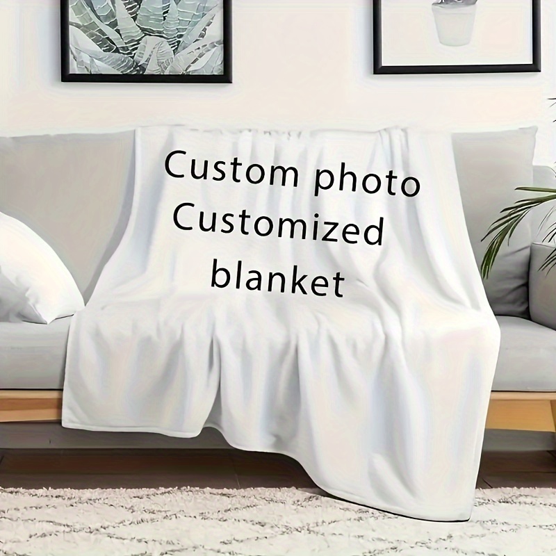 Personalized Photo Blanket, Customized Flannel Throw