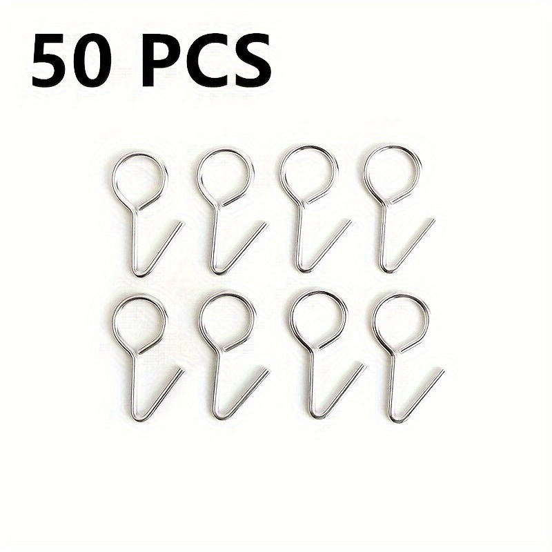E-shop 50 Stück Metall Ring Tail S-Haken, entwickelt für Auto, LKW- und SUV-Sitzbezüge, mit einer Größe von 1,5 cm x 28 mm, mit einem S-förmigen