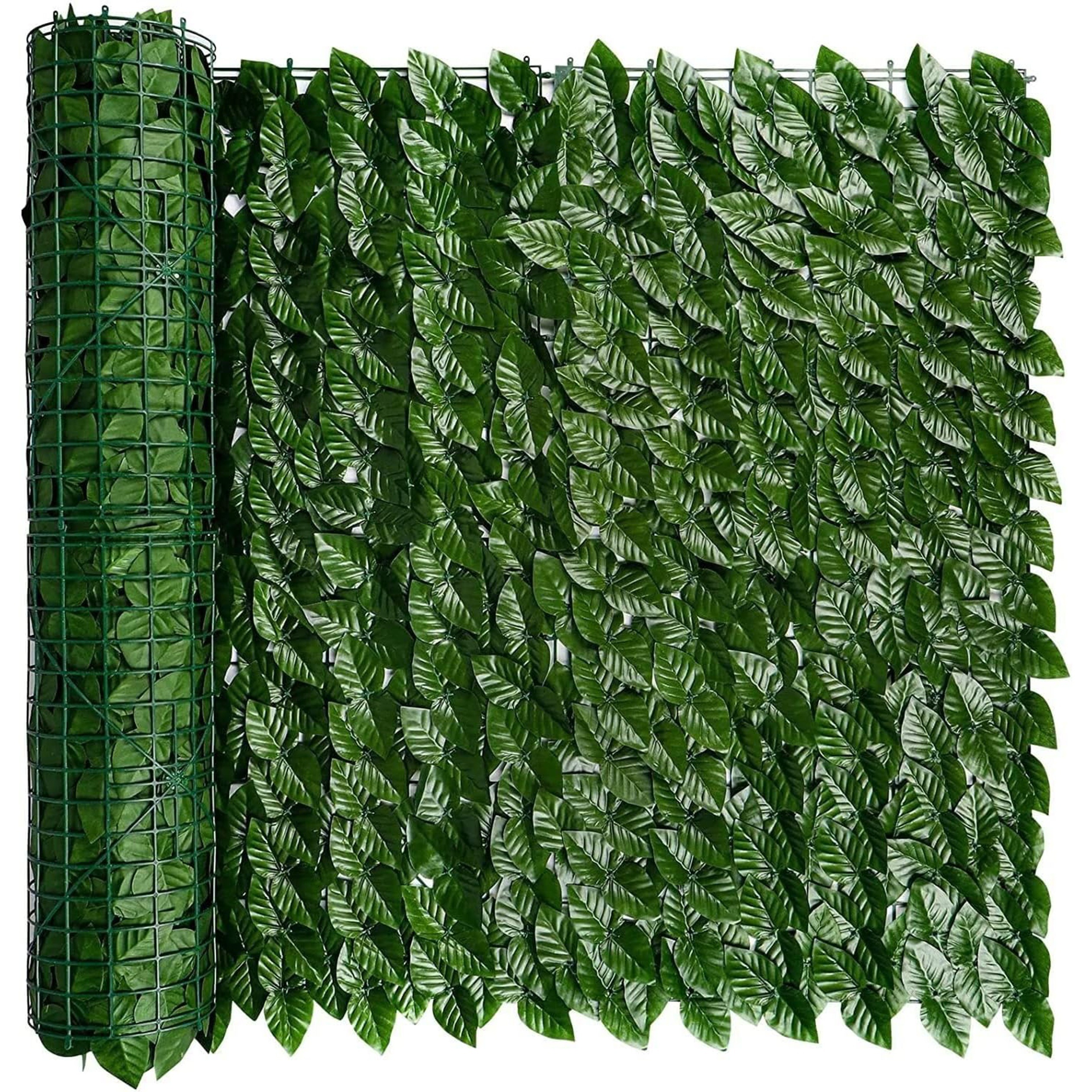 

1pc Artificial Ivy Privacy Fence Screen - Green Vine Hedge Panel For Outdoor Garden Decor, Durable Plastic