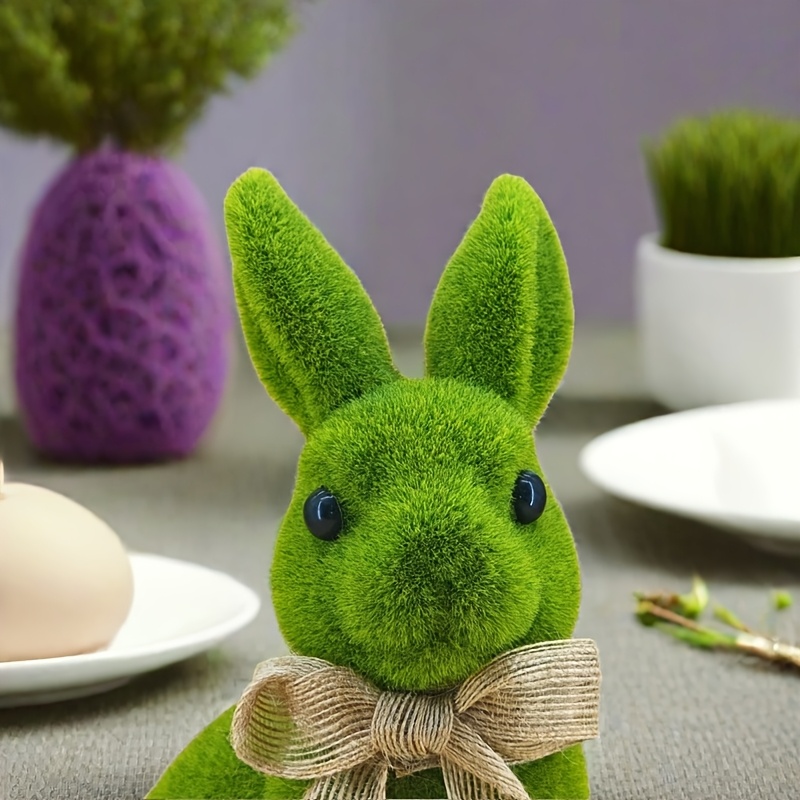 Collectible Figurines ,festive Charm, Green Bunny - Nylon, Freestanding Outdoor Decor For Easter & Christmas For Halloween Thanksgiving Christmas Decorations Collectible Figurines