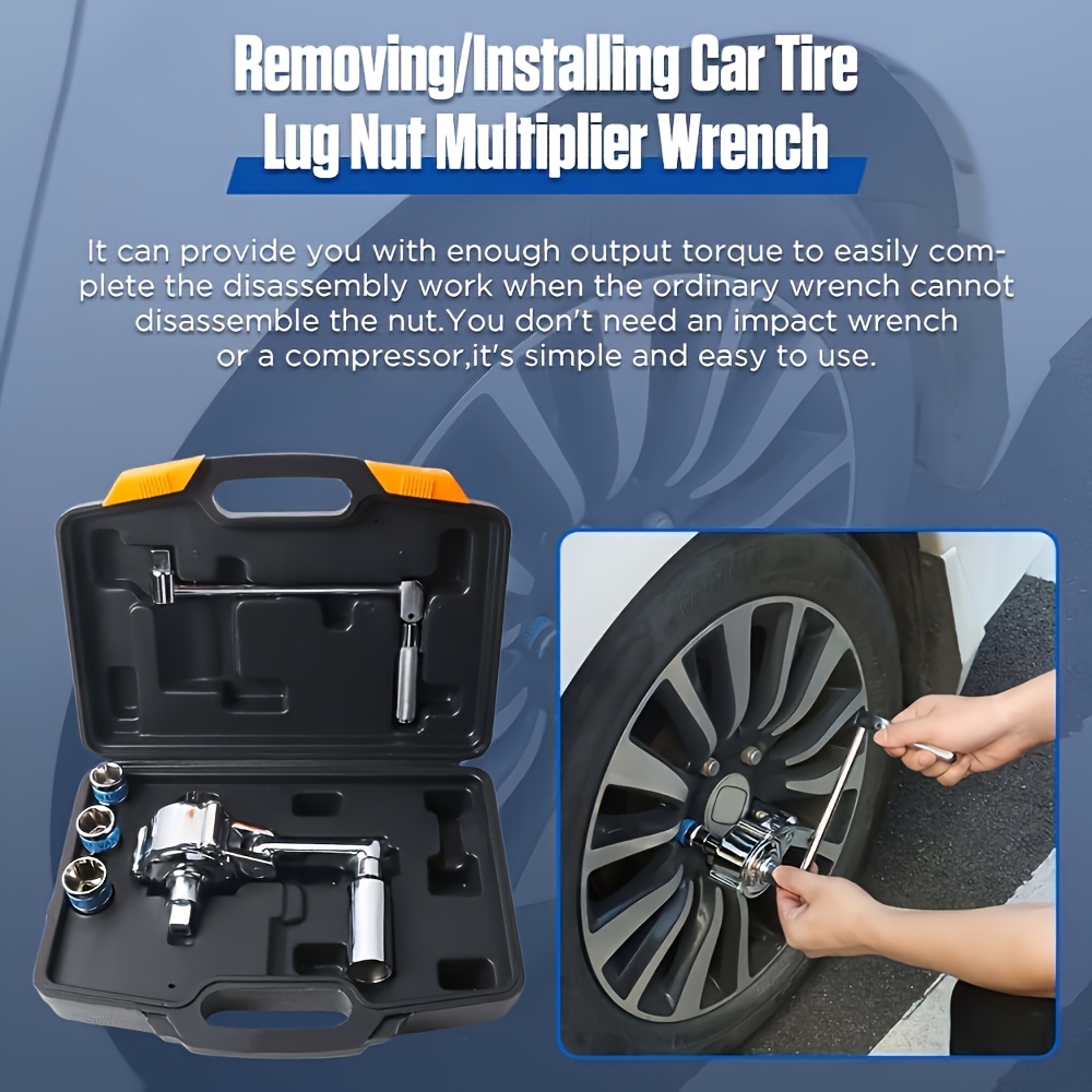 Heavy-Duty Torque Wrench & Tire Nut Remover Kit - 320NM, 1/2