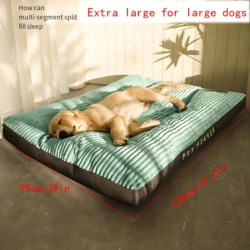 

Tapis de Lit pour Chien en Peluche Extra-Large - Antidérapant, Lavable, Coussin de Couchage pour Animaux de Toutes - Idéal pour les Races de Taille Moyenne à Grande