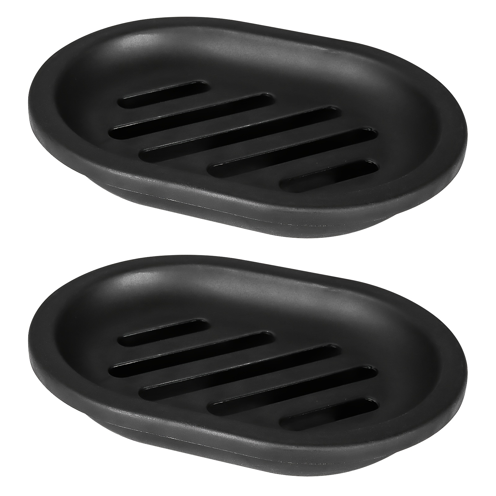 Image of 2pcs Shower Soap Tray, Soap Dish For Bar Soap With Drip Tray, Shower Soap Holder With Drainage, Plastic Soap Rack For Kitchen Sink, Easy To Clean