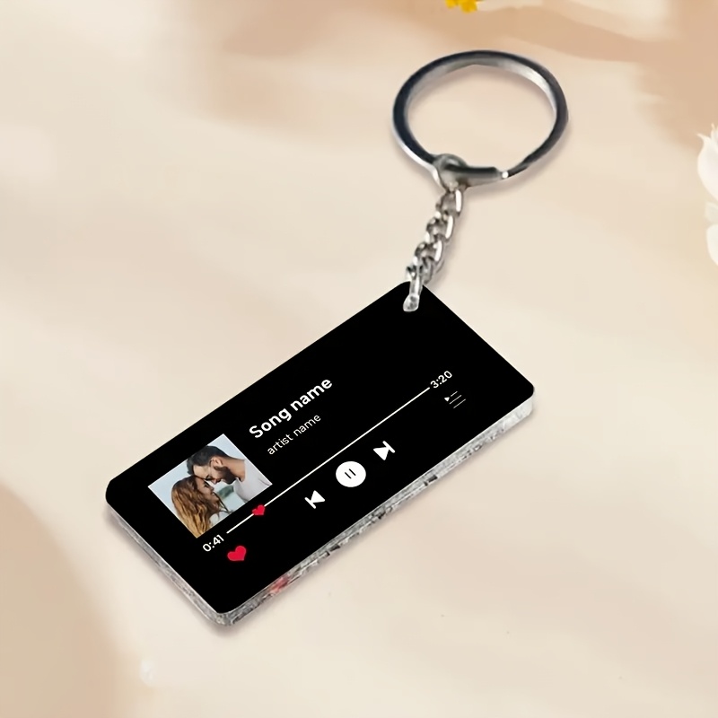 Customized Photo Name Keychains, Personalized Acrylic Keychains