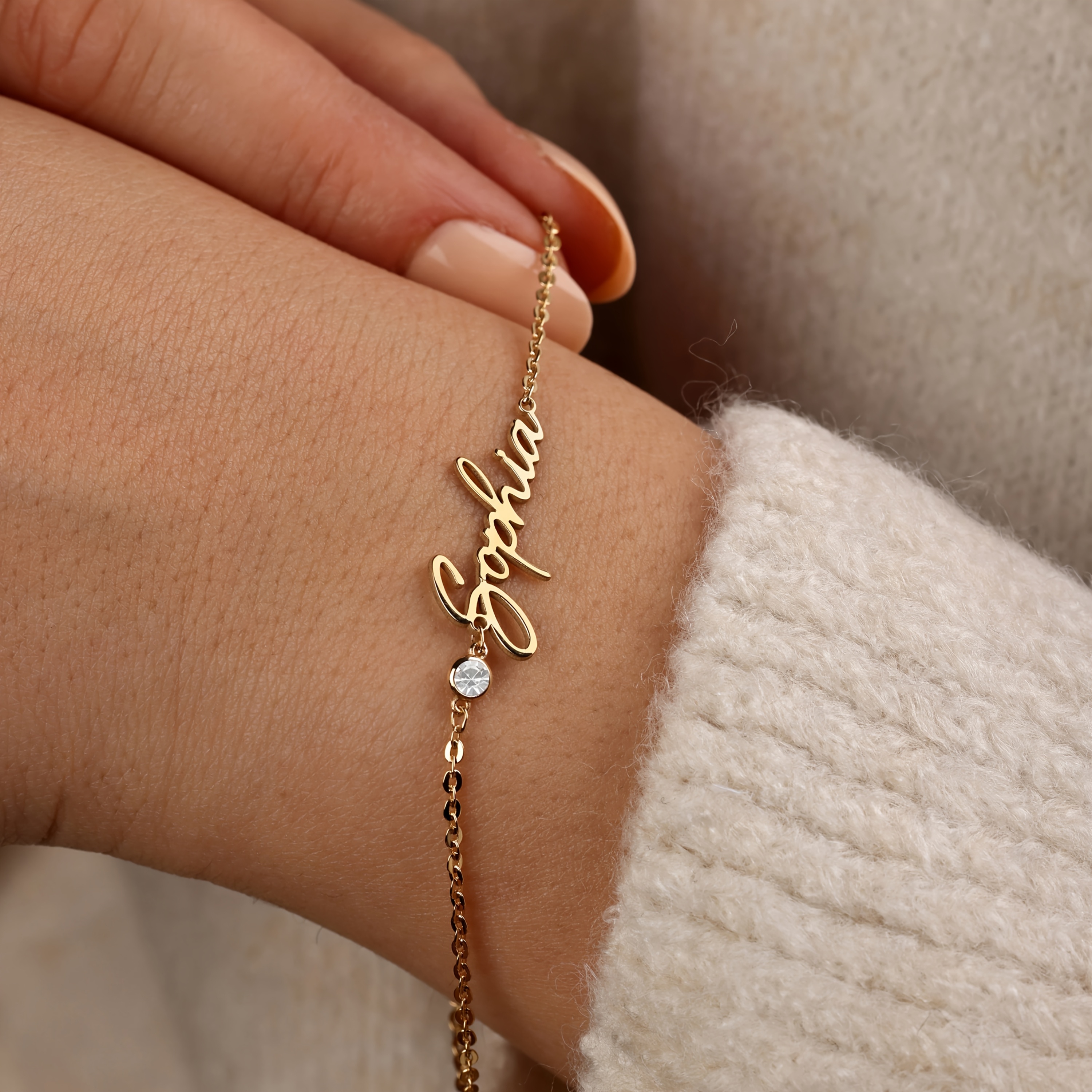 TEMU [Personnalisé] 1 Bracelet de mode facile à personnaliser avec et nom, bijoux, idéal cadeau de Saint-Valentin, à avec une tenue