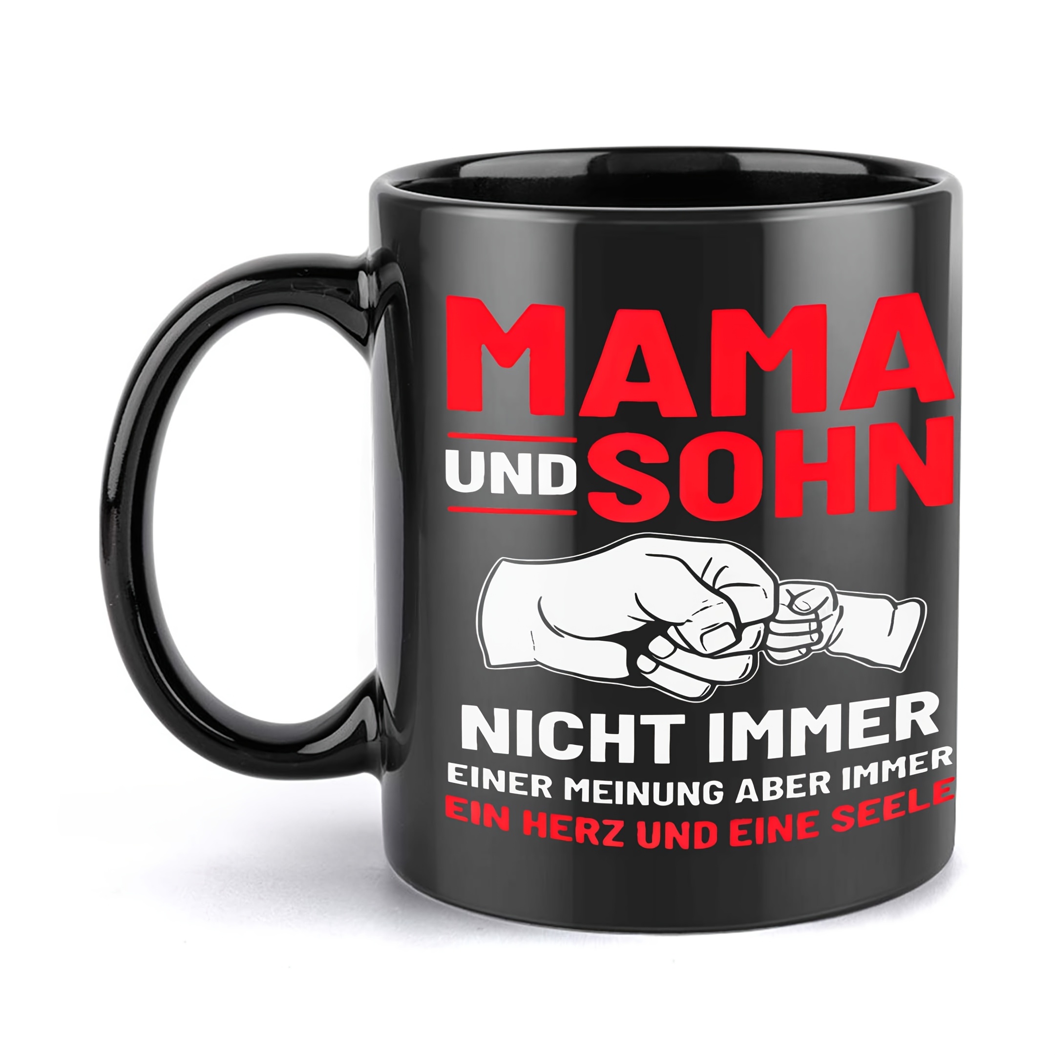 Image of 1pc Funny German Mug - "mama Und Sohn" (mom And ) Design With - 11oz Ceramic Coffee Cup For - Birthday, Christmas, Halloween Gift - Ideal, For Home, Office, Or Restaurant - Hand Wash - Present
