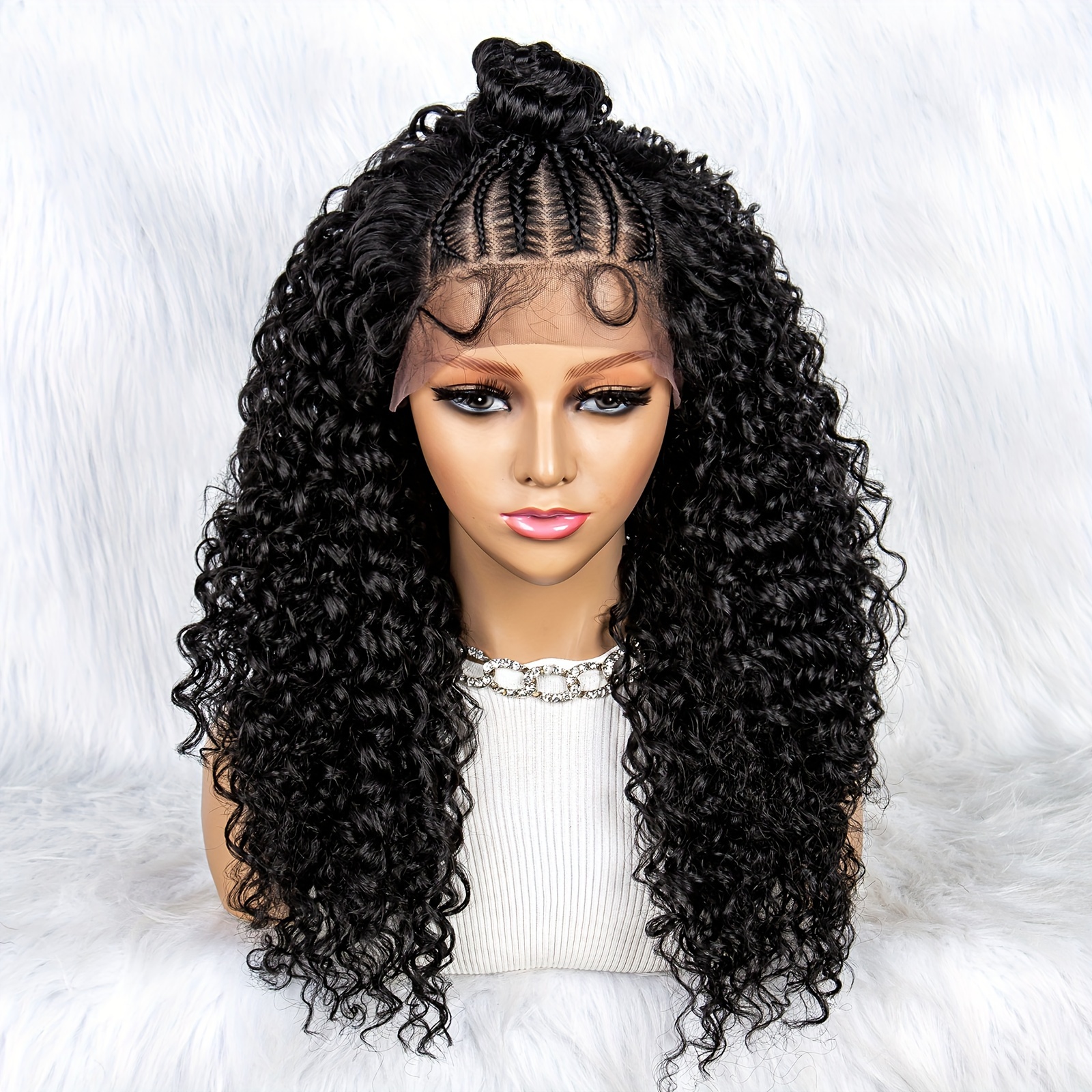 13 4 Lace Front Braided Wigs Women Braid Temu