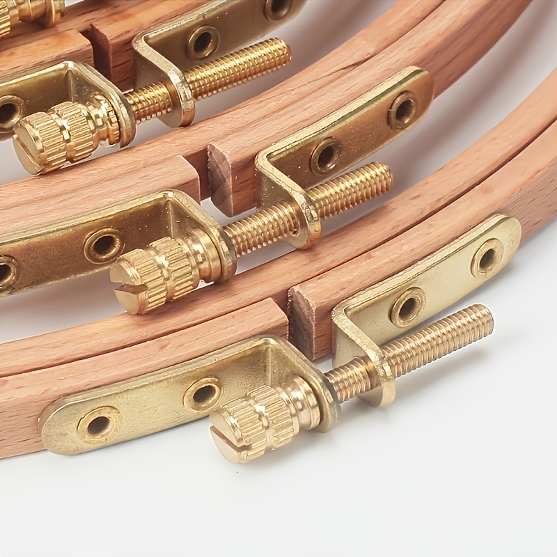 3pcs Beech Wood Embroidery Hoop Set, Round Hoops
