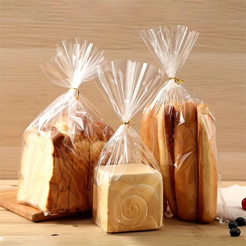 

100pcs/set Transparent Packaging Bags For S/m/l Baked Goods For Bakery