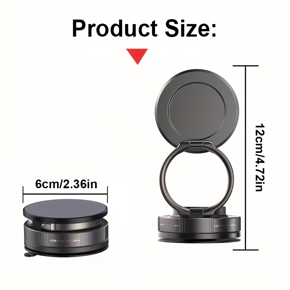 E-shop Auto Magnetische Handyhalterung Vakuum Adsorption Halterung 360 Grad Verstellbarer Drehbarer Doppelseitiger Saugnapf Handyhalter Oder Oben