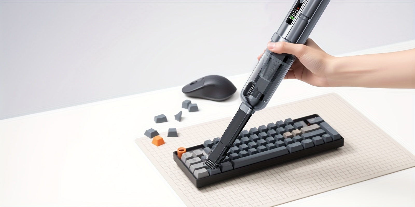 Portable Car Vacuum Cleaner - Handheld Vacuum Cleaner with High Power, Wireless Small Vacuum Cleaner, USB Rechargeable, One-Click Dust Discharge Function, Suitable for Home, Pets, Car, Office